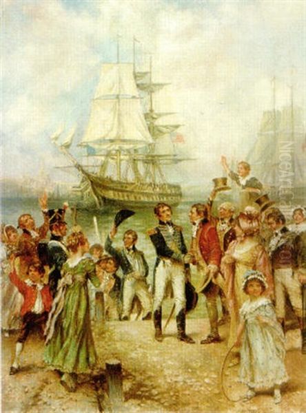 Tha Admiral's Arrival Oil Painting by Edward Percy Moran