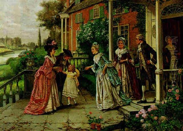 The Guests Oil Painting by Edward Percy Moran