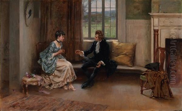 The Courtship Oil Painting by Leon Moran