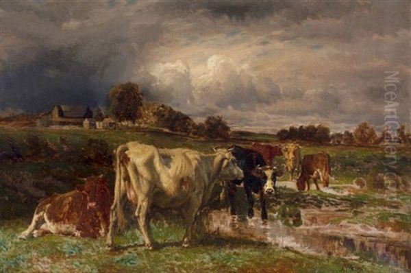 The Farm Oil Painting by Peter Moran