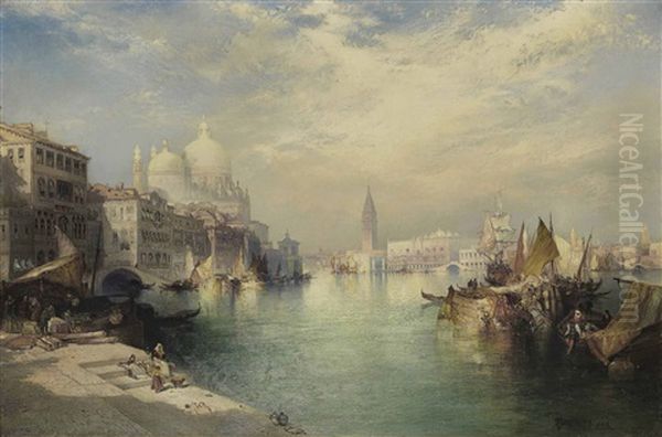 The Lagoon, Venice Oil Painting by Thomas Moran