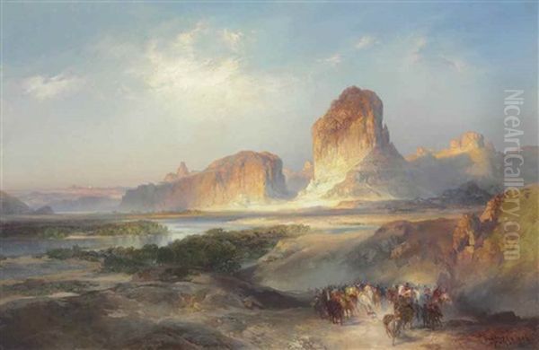 The Cliffs Of Green River, Wyoming Oil Painting by Thomas Moran