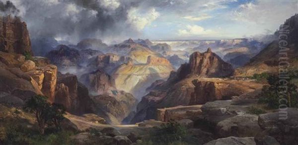 The Grand Canyon Of The Colorado Oil Painting by Thomas Moran