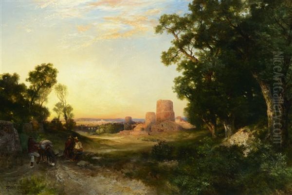 Tula, The Ancient Capital Of Mexico Oil Painting by Thomas Moran