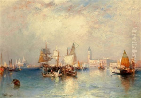 Venice, Grand Canel Oil Painting by Thomas Moran