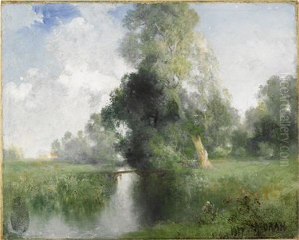 Beside The Stream Oil Painting by Thomas Moran