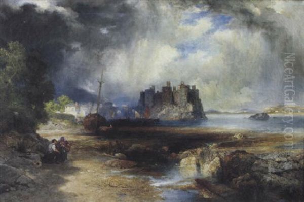 Conway Castle, North Wales Oil Painting by Thomas Moran