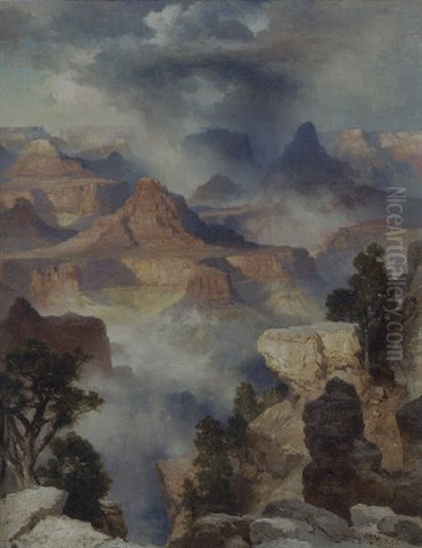 Grand Canyon, Colorado River Oil Painting by Thomas Moran