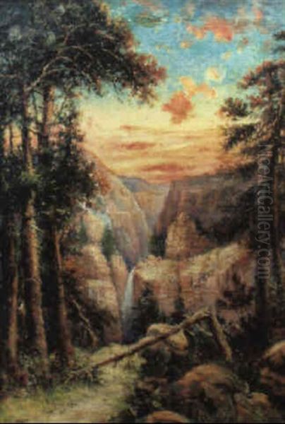 Autumn In Yellowstone Oil Painting by Thomas Moran