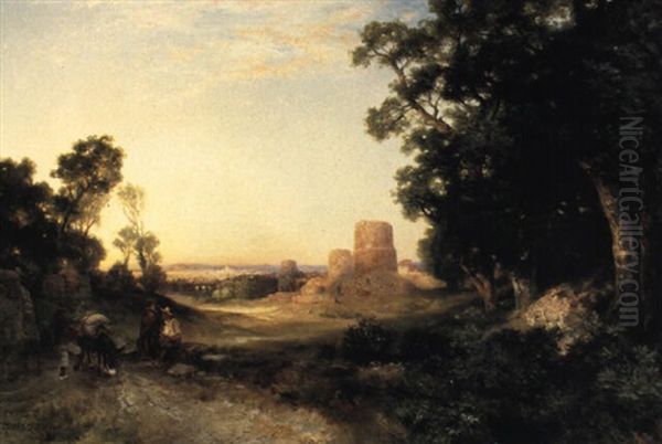 Tula, The Ancient Capital Of Mexico Oil Painting by Thomas Moran