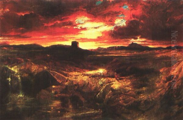 Child Roland To The Dark Tower Came Oil Painting by Thomas Moran