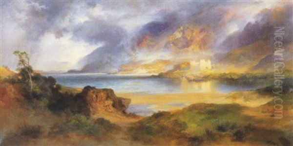 The Stronghold Oil Painting by Thomas Moran