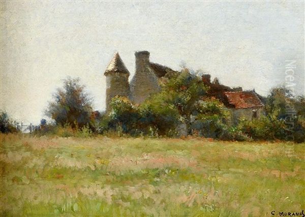 Blick Auf Ein Franzosisches Schloss Oil Painting by Ceneri (Louis, Edouard) Morand