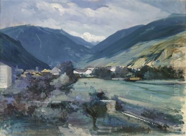 Martigny Vue Du Manoir Oil Painting by Joseph Morand