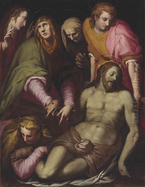 The Lamentation Oil Painting by Francesco (Il Poppi) Morandini