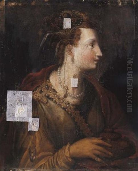 Mary Magdelene Oil Painting by Francesco (Il Poppi) Morandini