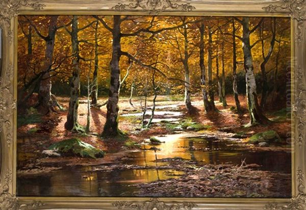 Groses Waldstuck Im Herbst Oil Painting by Walter Moras