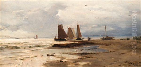 Bucht Mit Seglern Oil Painting by Walter Moras