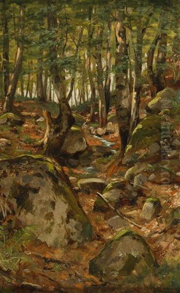 Waldweg Oil Painting by Walter Moras