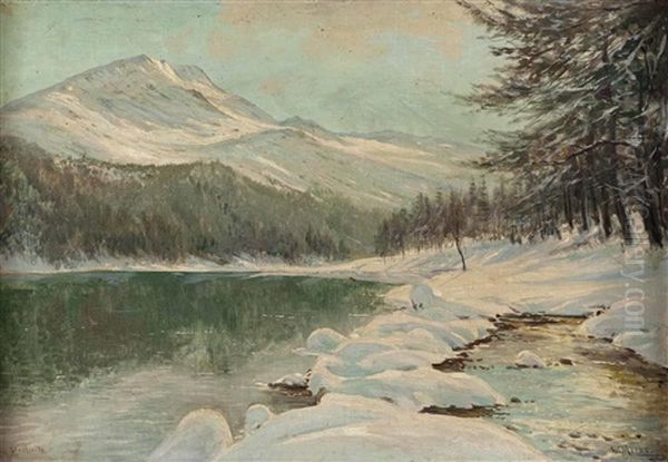 St. Moritz 1918 Oil Painting by Walter Moras