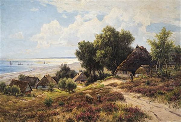 Heidelandschaft Auf Monchgut, Rugen Oil Painting by Walter Moras