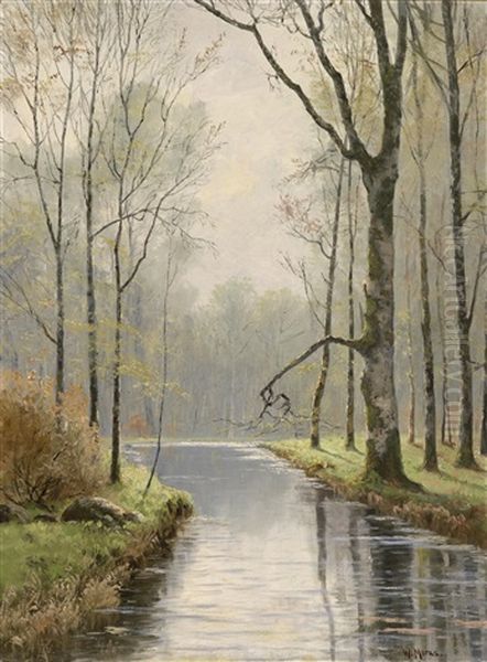 Motiv Aus Dem Spreewald Oil Painting by Walter Moras