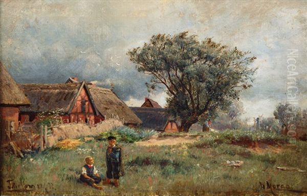 View Of Thiessow/rugia Oil Painting by Walter Moras