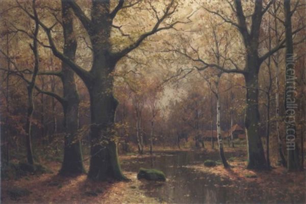 Herbst Im Spreewald Oil Painting by Walter Moras