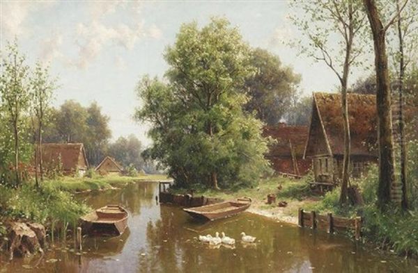 Sommertag Im Spreewald Oil Painting by Walter Moras