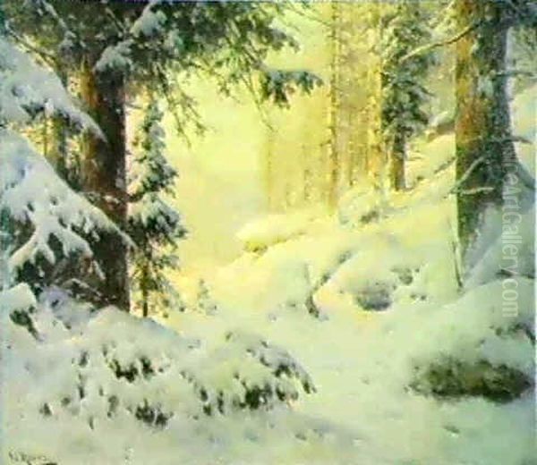 Im Winterwald Oil Painting by Walter Moras