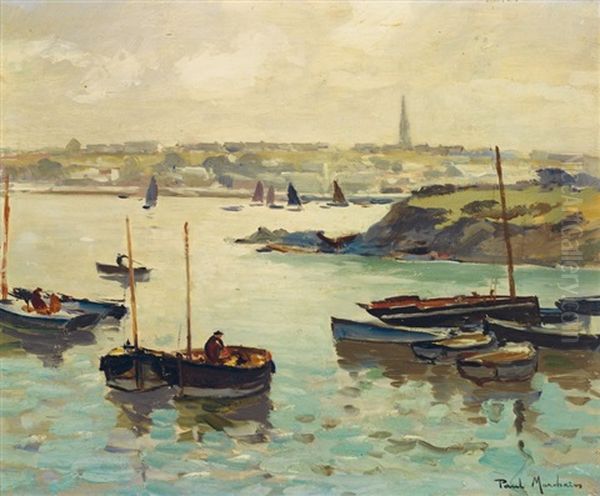 Matin Au Port Oil Painting by Paul Bernard Morchain