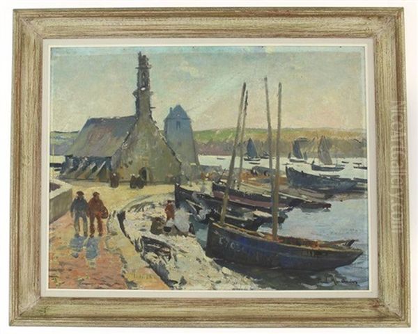 Port De Camaret Oil Painting by Paul Bernard Morchain