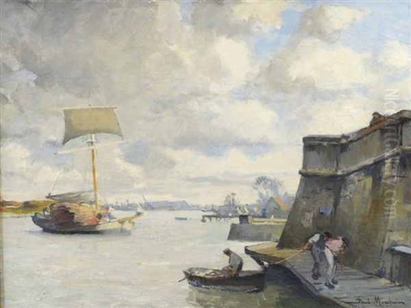 Retour De Peche Oil Painting by Paul Bernard Morchain