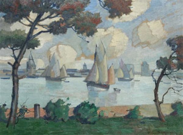 Sortie Du Port Oil Painting by Paul Bernard Morchain