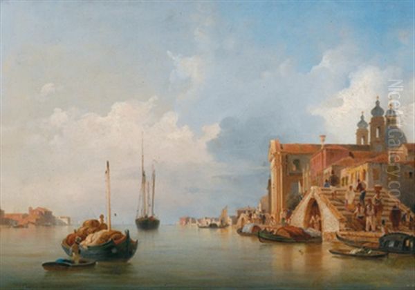 Der Canal Grande In Venedig Oil Painting by Alexandr Nikolaevich Mordvinov