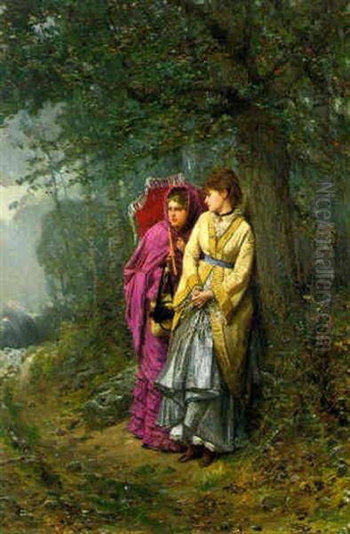 L'averse Oil Painting by Adrien Moreau