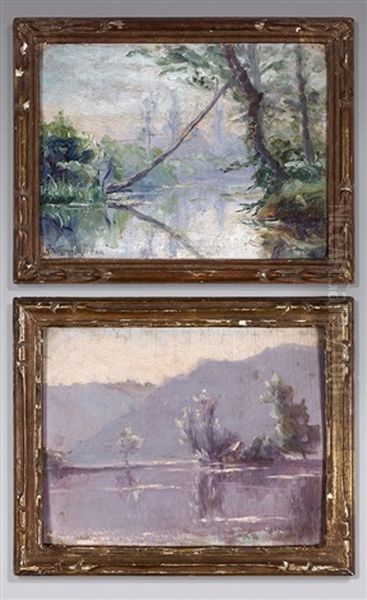 Paysages (2 Works) Oil Painting by Gustave Moreau