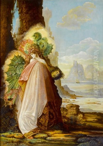 Salome Mit Dem Kopf Johannes Des Taufers Oil Painting by Gustave Moreau