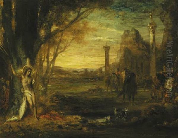 Saint Sebastien Et Ses Bourreaux Oil Painting by Gustave Moreau