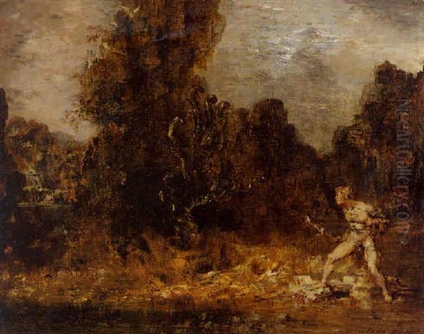 Hercule Et L'hydre De Lerne Oil Painting by Gustave Moreau