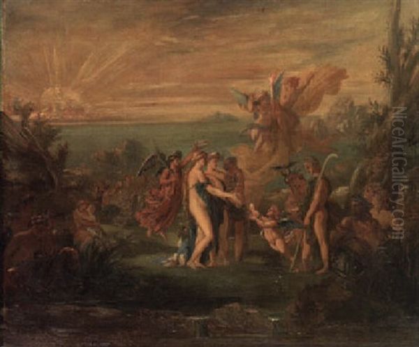 The Judgement Of Paris Oil Painting by Gustave Moreau