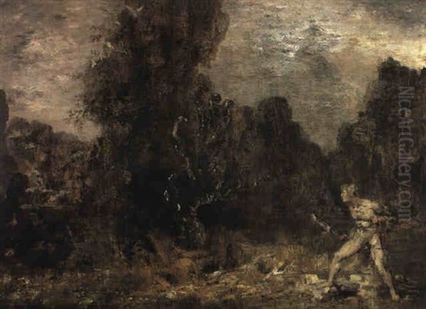 Hercule Et L'hydre De Lerne Oil Painting by Gustave Moreau