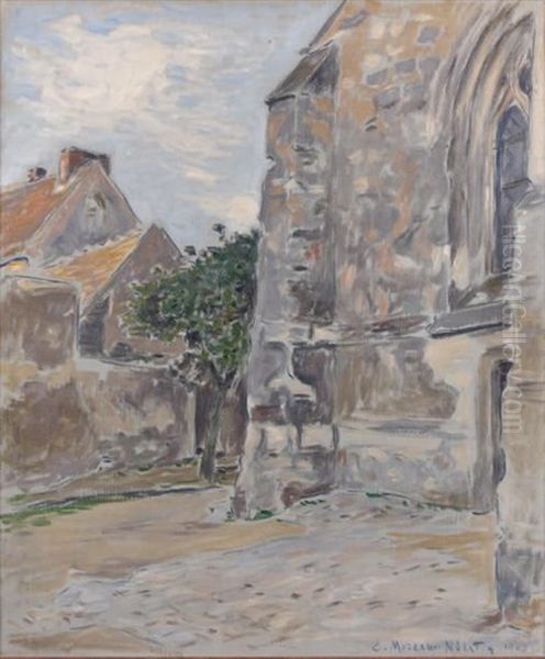 L'eglise De Fere-en-tardenois Oil Painting by Etienne (Adolphe E. Auguste) Moreau-Nelaton