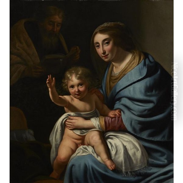 The Holy Family Oil Painting by Paulus Moreelse