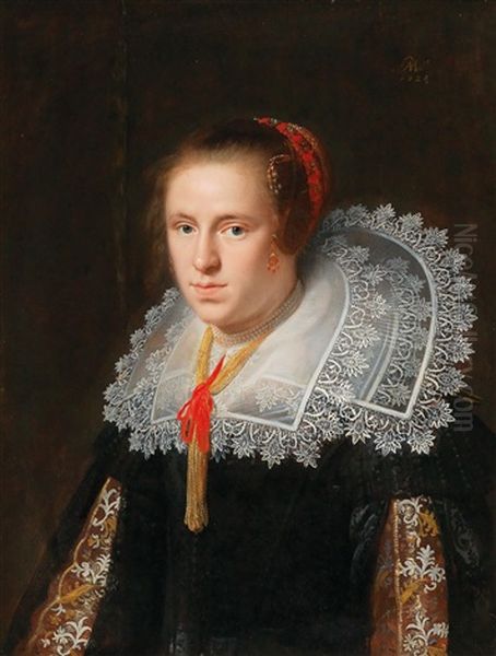 Portrait Of Helena Van De Poll by Paulus Moreelse