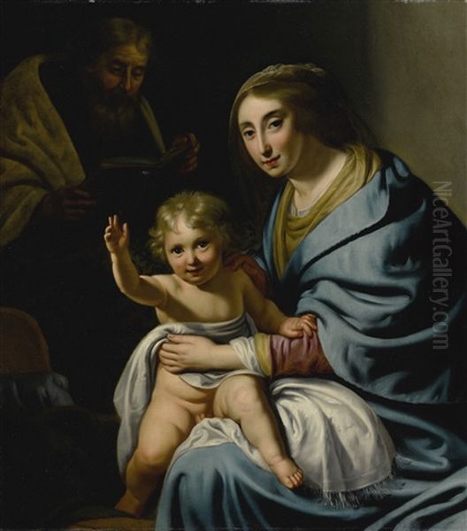 The Holy Family Oil Painting by Paulus Moreelse