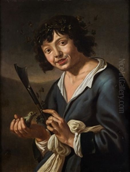 Pastorcillo Con Un Pajarito Oil Painting by Paulus Moreelse