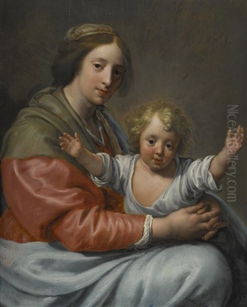 Virgin And Child Oil Painting by Paulus Moreelse