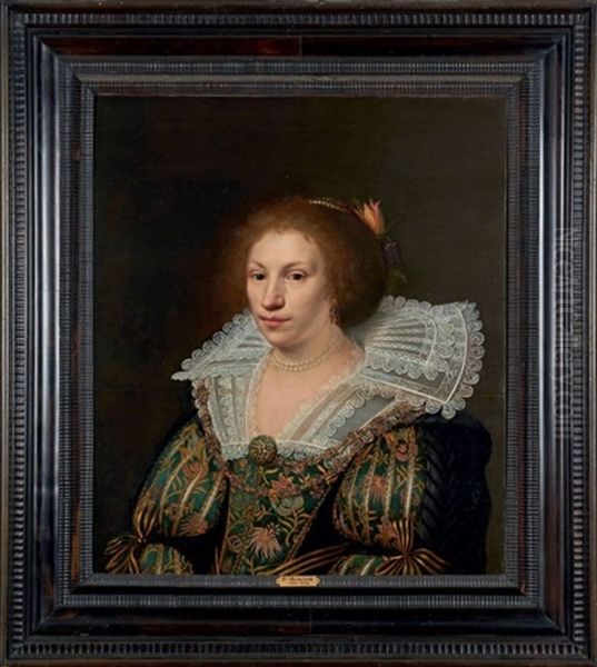 Portrait De Femme Oil Painting by Paulus Moreelse