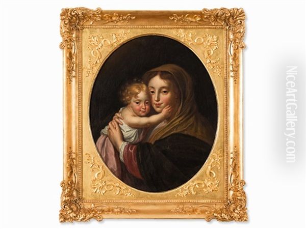 Mary With Childs Oil Painting by Paulus Moreelse